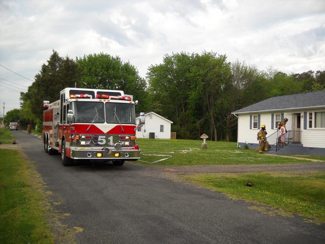 Engine 51 on a first due house fire