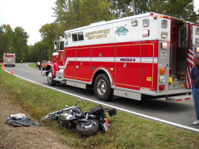 Squad 5 at a motorcycle accident